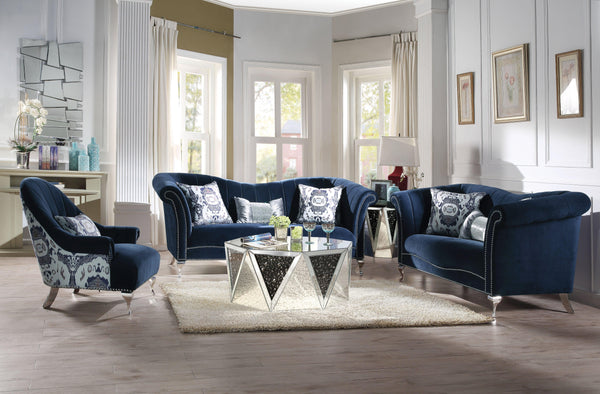 Acme Furniture Jaborosa Sofa with 3 Pillows in Blue 50345 image