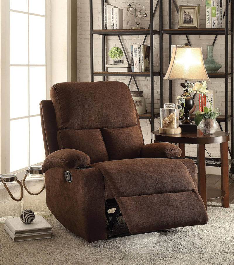 Rosia Chocolate Velvet Recliner (Motion) image