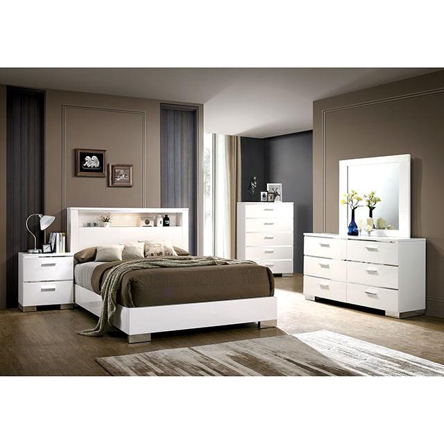 Malte White Queen Bed