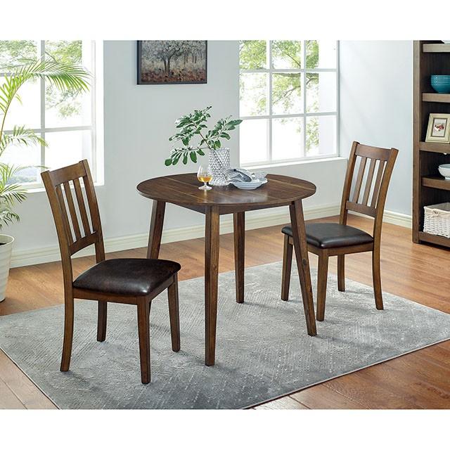 BLACKWOOD 3 Pc. Round Dining Table Set