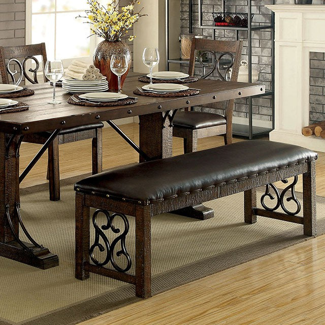 PAULINA Rustic Walnut Dining Table