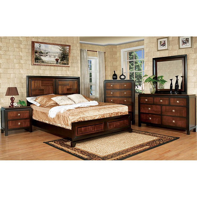 Patra Acacia/Walnut Queen Bed