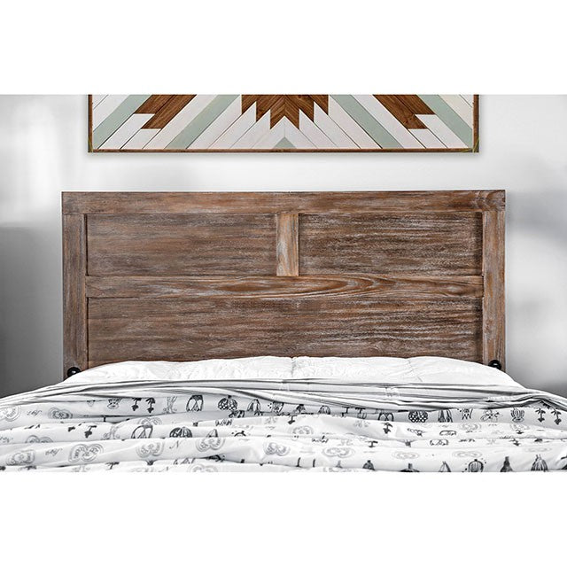 Wynton Weathered Light Oak Queen Bed