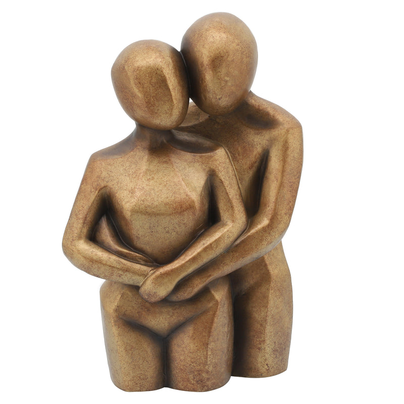 Resin, 12"h Standing Couple, Gold image
